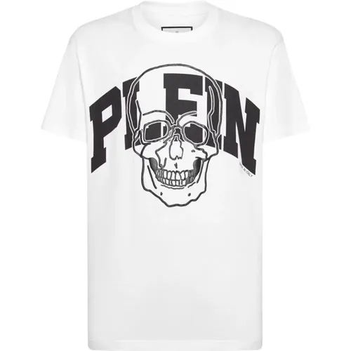 Weißes Tee Klassischer Stil , Herren, Größe: L - Philipp Plein - Modalova