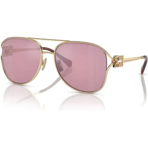 Sophisticated Drop Frame Sonnenbrille , Damen, Größe: 58 MM - Miu Miu - Modalova