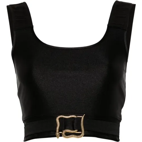 Top with ***cv Detail , female, Sizes: L, 3XS, S - Just Cavalli - Modalova