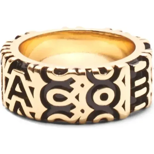 Engraved Logo Gold Ring , female, Sizes: 45 MM, 46 MM - Marc Jacobs - Modalova