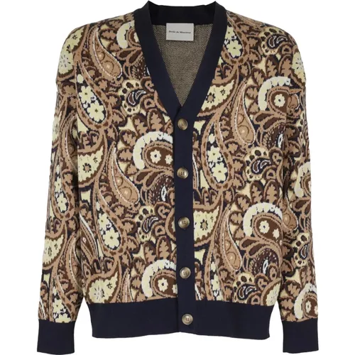 Paisley Cardigan , male, Sizes: S - Drole de Monsieur - Modalova