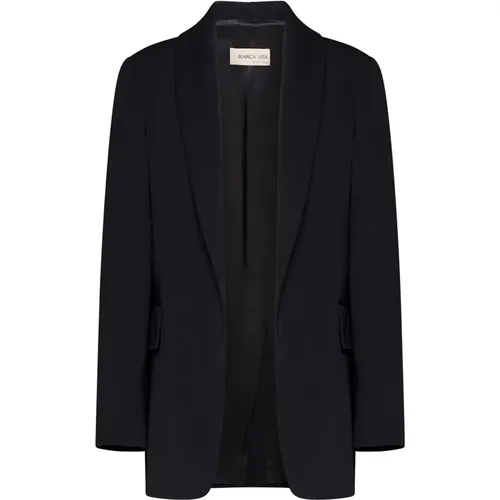 Stilvolle Jacken mit Sciall-Detail , Damen, Größe: XS - Blanca Vita - Modalova
