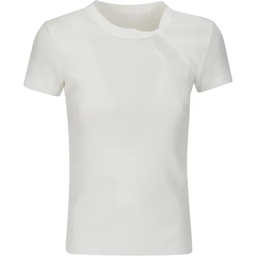 Ripp-T-Shirt , Damen, Größe: L - Helmut Lang - Modalova