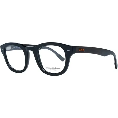 Schwarze Runde Optische Brillen Stilvoll - Ermenegildo Zegna - Modalova