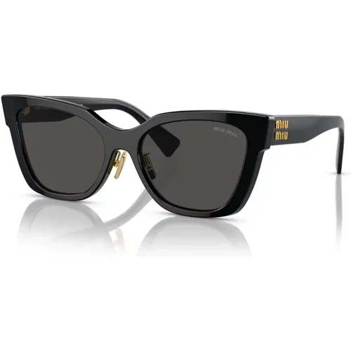 Dark Grey Sunglasses , female, Sizes: 56 MM - Miu Miu - Modalova