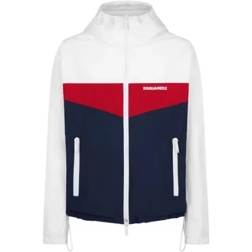 Tricolor Urban Jacke 90's Stil , Herren, Größe: S - Dsquared2 - Modalova