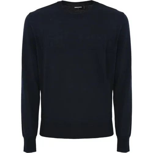 Logo Sweater Wool Jacquard , male, Sizes: S, M, XL, 2XL - Dsquared2 - Modalova