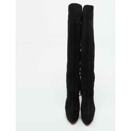 Pre-owned Suede boots , female, Sizes: 3 UK - Christian Louboutin Pre-owned - Modalova