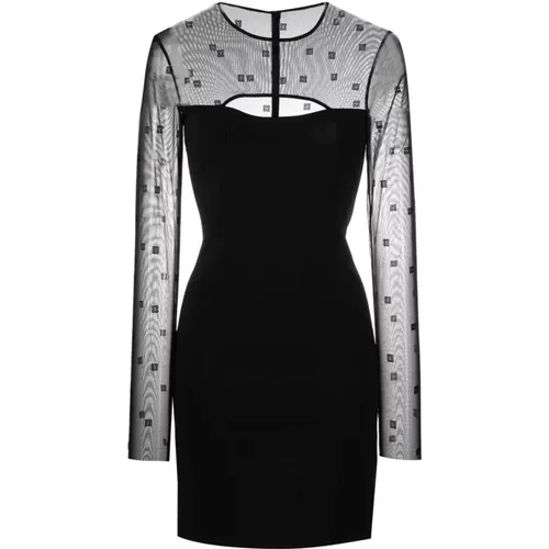 Plumetis Dress with Cut-out Detail , female, Sizes: 2XS - Givenchy - Modalova