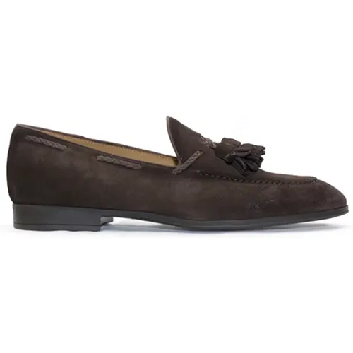 Suede Moccasin with Tassel Made in Italy , male, Sizes: 10 UK, 6 UK, 9 UK, 7 1/2 UK - Corvari - Modalova