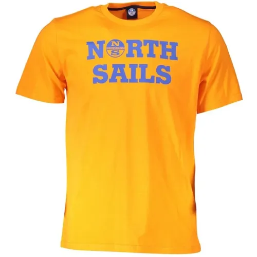 Bright Cotton T-Shirt with Logo Print , male, Sizes: M, 2XL, XL, L - North Sails - Modalova