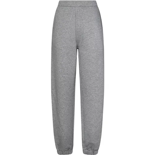 Graue Baumwoll-Joggers mit Ton-in-Ton-Logo,Melange Grey Penny Jogging Hose - The Attico - Modalova