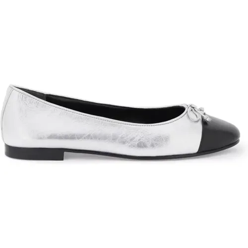 Laminated Ballet Flats with Contrasting Toe , female, Sizes: 3 1/2 UK, 4 UK - TORY BURCH - Modalova