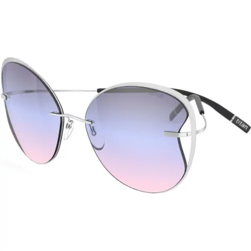 Titan Accent Shades Sonnenbrille Silber/Lavendel , Damen, Größe: ONE Size - Silhouette - Modalova