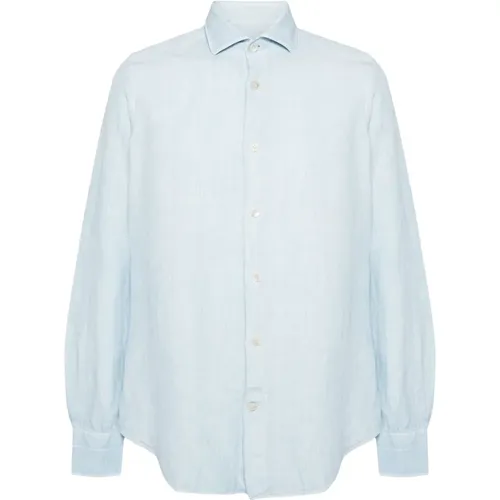 Casual Linen Long Sleeve Shirt , male, Sizes: L, 4XL, 2XL, 3XL, XL, M - Eleventy - Modalova