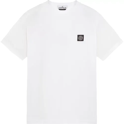 Kurzarm T-Shirt (Weiß) , Herren, Größe: XL - Stone Island - Modalova