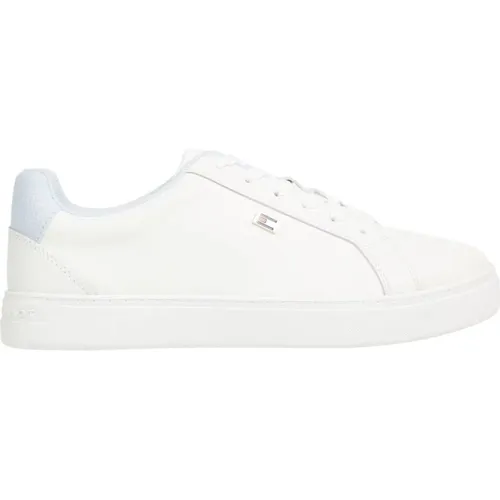 Beige Court Sneakers für Frauen , Damen, Größe: 37 EU - Tommy Hilfiger - Modalova