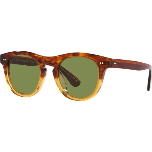 Rorke Sunglasses Dark Amber Green , unisex, Sizes: 47 MM - Oliver Peoples - Modalova
