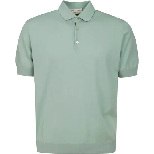 Baumwoll Polo Shirt Kurzarm Knopf , Herren, Größe: 2XL - Filippo De Laurentiis - Modalova