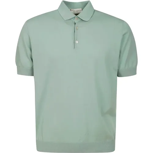 Baumwoll Polo Shirt Kurzarm Knopf , Herren, Größe: XL - Filippo De Laurentiis - Modalova