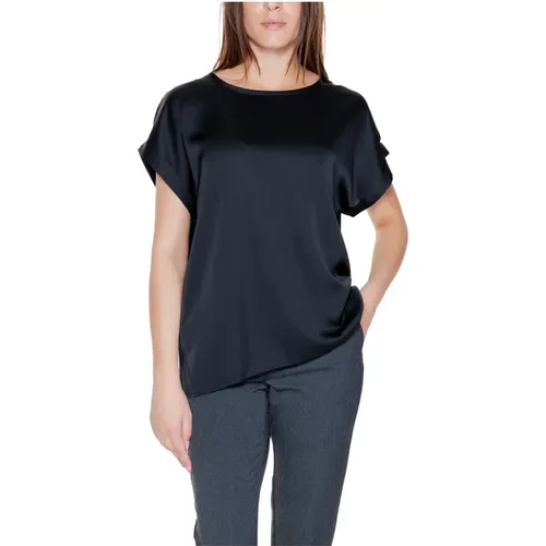 Satin Top Damen T-Shirt Frühling/Sommer , Damen, Größe: L - Vila - Modalova