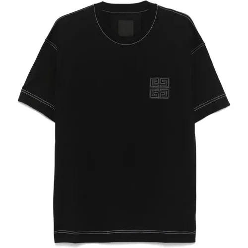 G Baumwoll-T-Shirt Schwarz/Weiß , Herren, Größe: XL - Givenchy - Modalova