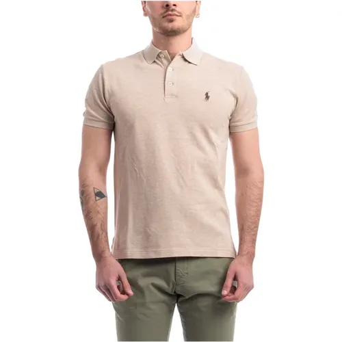 Slim Cotton Stretch Polo Shirt , Herren, Größe: S - Polo Ralph Lauren - Modalova