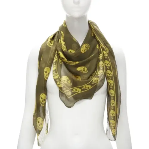 Pre-owned Silk scarves , female, Sizes: ONE SIZE - Alexander McQueen Pre-owned - Modalova