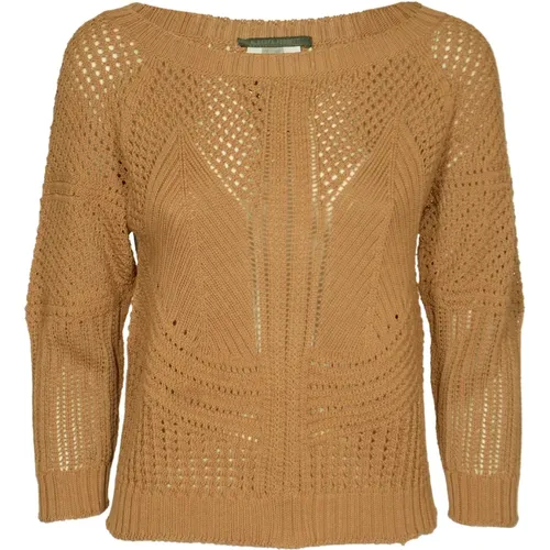 Braune Pullover für Frauen , Damen, Größe: S - alberta ferretti - Modalova