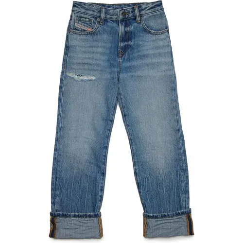 Blaue gerade Jeans mit Rissen - 1999 - Diesel - Modalova