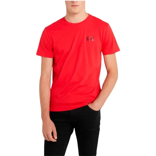Stretch Ventus T-Shirt - Rot , Herren, Größe: S - Emporio Armani EA7 - Modalova
