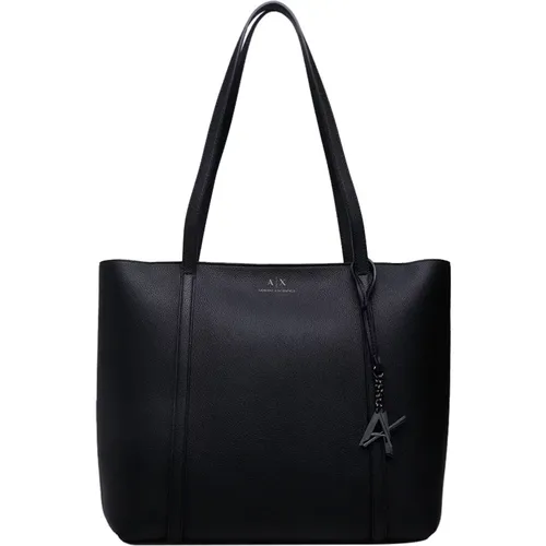 Schicke Schwarze Shopper Tasche - Armani Exchange - Modalova