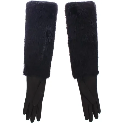 Luxury Beaver Fur Gloves , female, Sizes: 7 IN, 7 1/2 IN - Dolce & Gabbana - Modalova