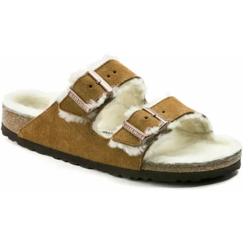 Sandals Arizona Shearling , male, Sizes: 5 UK, 3 UK, 6 UK, 9 UK, 4 UK - Birkenstock - Modalova