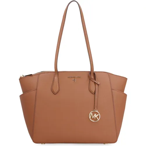 Leder-Tote-Tasche mit Taschen , Damen, Größe: ONE Size - Michael Kors - Modalova