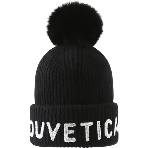 Schwarze Hüte Mützen mit Logo-Detail - duvetica - Modalova