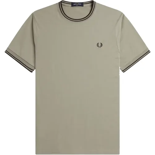 Twin Tipped Round Neck T-Shirt , male, Sizes: L, XL, M, 2XL - Fred Perry - Modalova