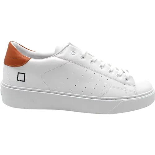 Weiße Kalbsleder-Sneakers - Levante Stil , Herren, Größe: 43 EU - D.A.T.E. - Modalova