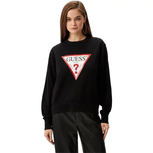 Crewneck Sweatshirt , Damen, Größe: XS - Guess - Modalova