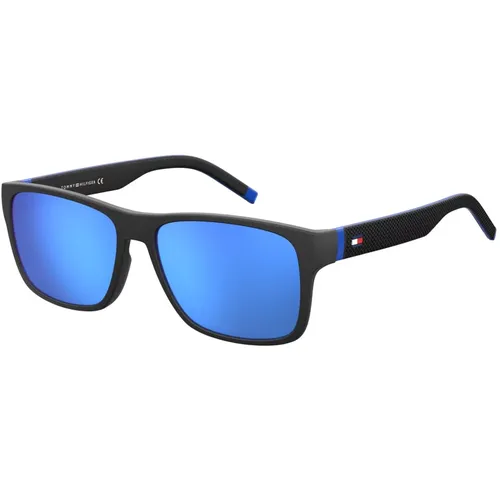 Matte /Blue Sunglasses TH 1718/S , male, Sizes: 56 MM - Tommy Hilfiger - Modalova