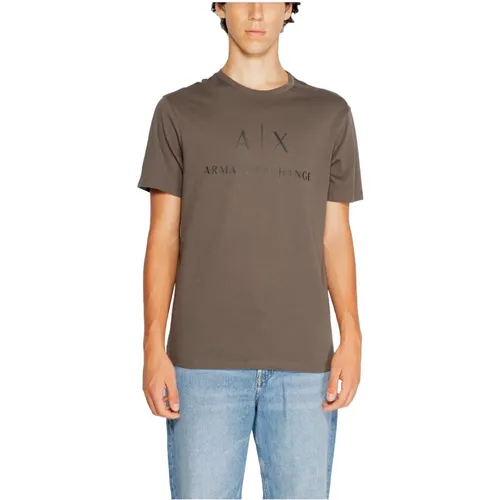 Baumwolle Herren T-Shirt Polo Kollektion , Herren, Größe: M - Armani Exchange - Modalova