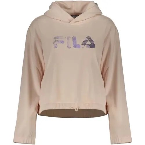 Rosa Polyester Pullover Klassisches Design , Damen, Größe: L - Fila - Modalova