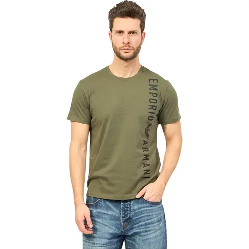 Military Style T-shirts und Polos , Herren, Größe: S - Emporio Armani EA7 - Modalova