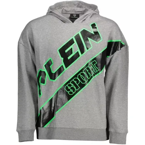 Hooded Sweatshirt with Bold Accents , male, Sizes: L, M, XL - Plein Sport - Modalova