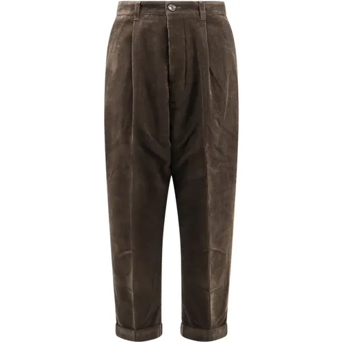 Cotton Trousers with Button Closure , male, Sizes: XL, M, L - Ami Paris - Modalova