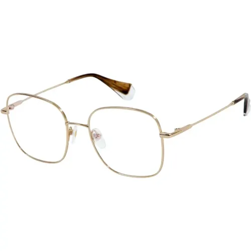 Goldene Optische Brille für den täglichen Gebrauch , Damen, Größe: 53 MM - Gigi Studios - Modalova