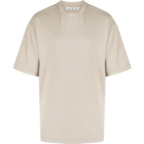 Concrete Grey Logo T-Shirt , male, Sizes: M, L - Acne Studios - Modalova