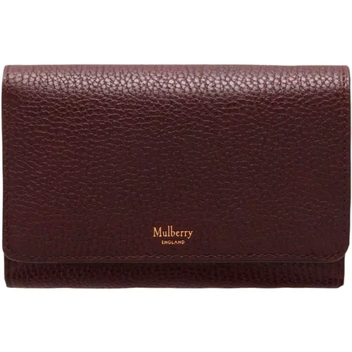 Medium Continental French Wallet, Oxblood , female, Sizes: ONE SIZE - Mulberry - Modalova