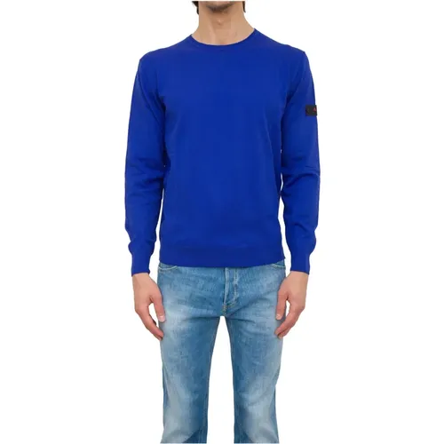 Blauer Strickpullover , Herren, Größe: XL - Peuterey - Modalova