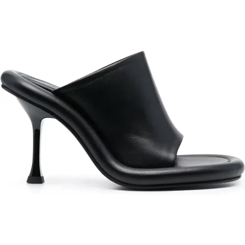 Schwarze Leder Bumper-Tube 100mm Mules mit Absatz - JW Anderson - Modalova